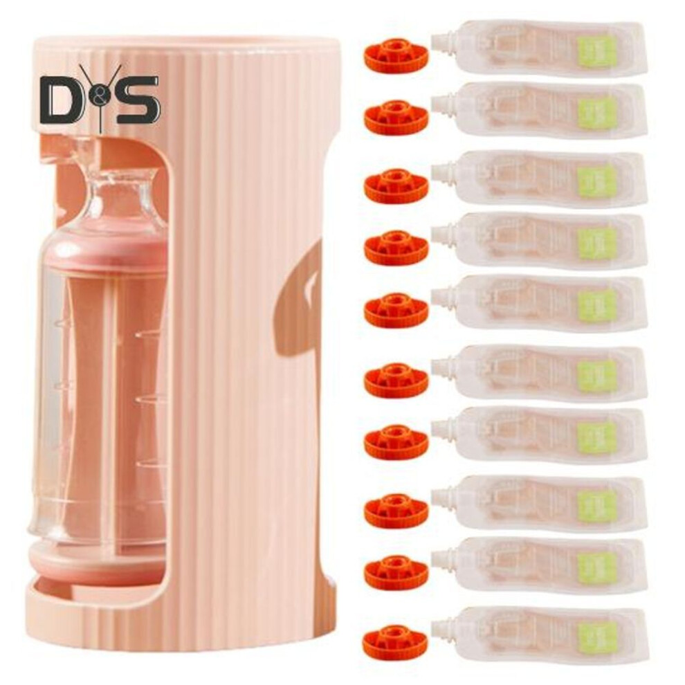 (pink) Squeeze Station For Homemade Food Pouch Filling Station Food Pouch Maker With Pouches Bottle Manual Portable Puree Squeezer Tool