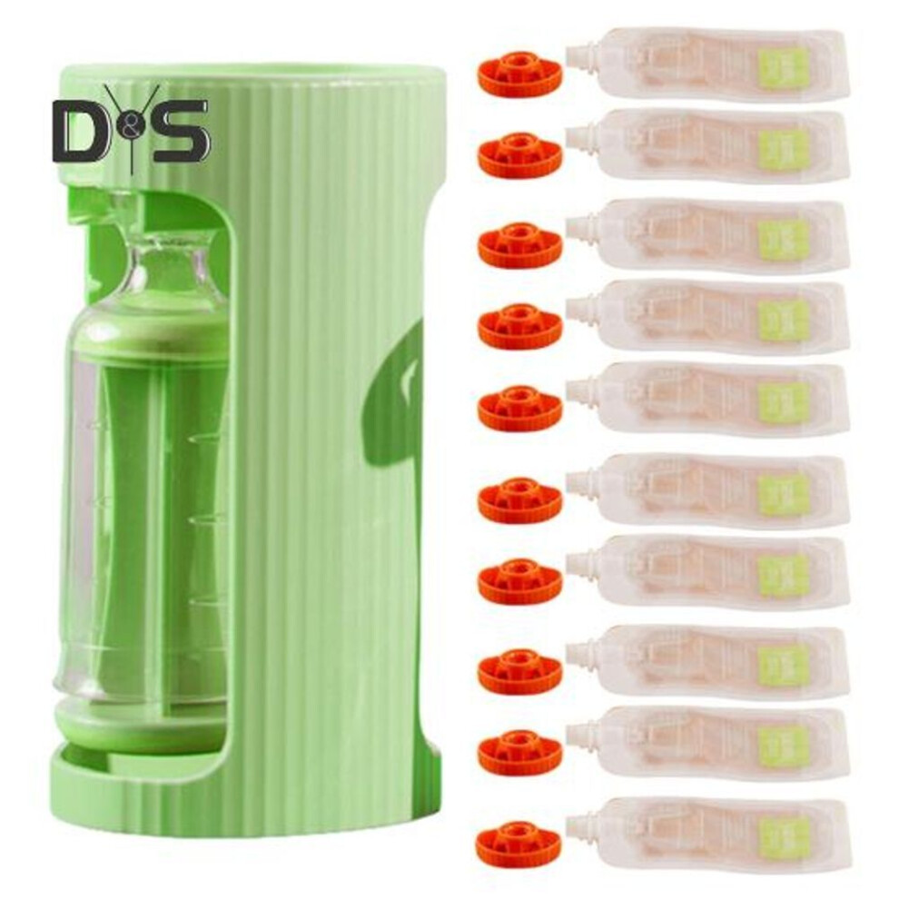 (green) Squeeze Station For Homemade Food Pouch Filling Station Food Pouch Maker With Pouches Bottle Manual Portable Puree Squeezer Tool