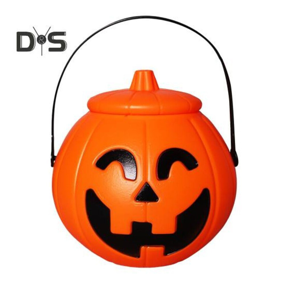 (as the picture, C) Halloween Candy Bucket Trick or Treating Pumpkin Bucket Storage Basket Portable Halloween Candy Bowl Child Snack Holder for Party Favors