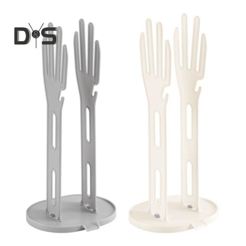 (gray,white) 1/2pcs Kitchen Glove Holder Mitten Dryer With Stable Base Simple Installation Dish Towel Drying Organizer Sink Hanger Stand