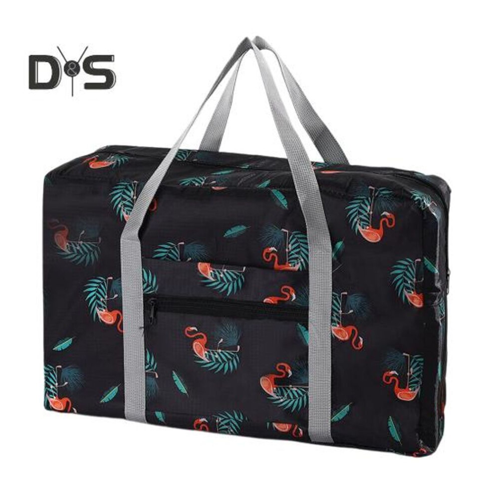 (as the picture, B) Foldable Travel Duffel Bag Tote Carry-on Luggage Bag Large Capacity Waterproof Portable Storage Bag with Zipper