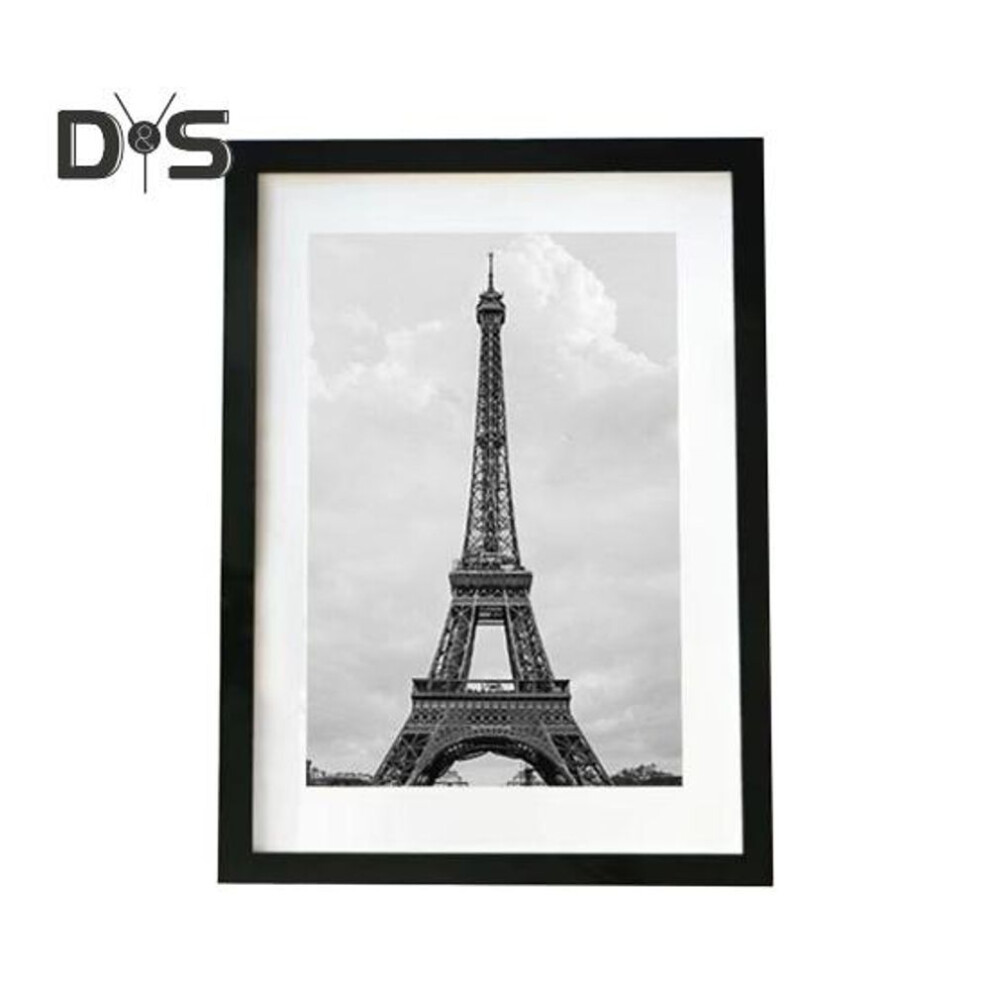 (black, M) Wall Mount Photo Frame Modern Picture Art Painting Poster Display Frame Home Office Bedroom Rectangle Wall Hanging Desktop Photo Holder