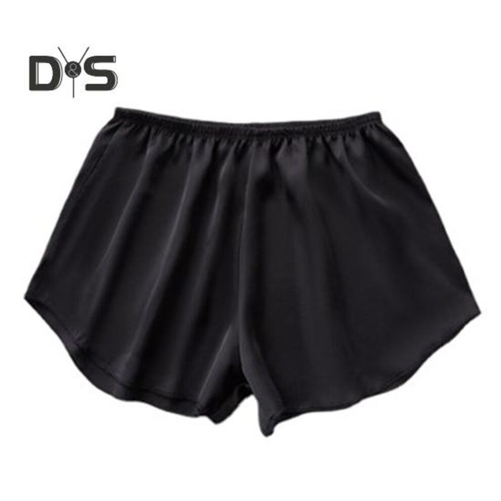 (black, M) Ice Silk Seamless Safety Underwear Women Summer Thin Shorts Solid Color Loose Fit Safety Shorts Daily Wear
