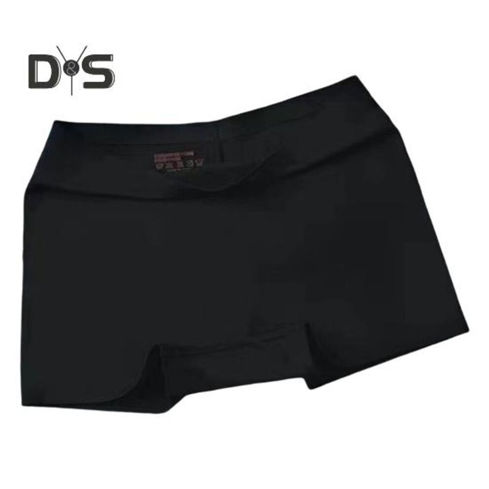 (black, M) Women Safety Pants High Elasticity Solid Color Ice Silk Seamless Anti-exposure Mid Waist Quick Dry Mini Skirt Inner Shorts Yoga Shorts Underpants