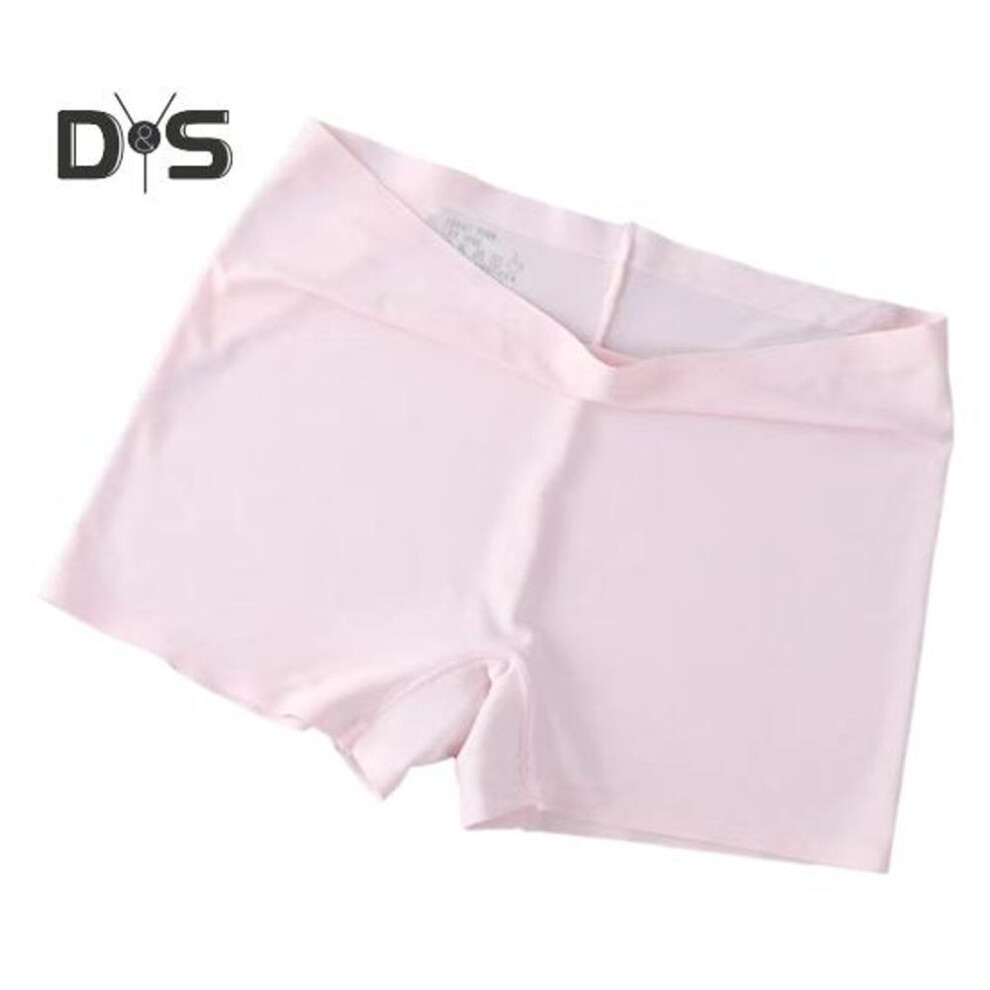 (pink, XL) Women Safety Pants High Elasticity Solid Color Ice Silk Seamless Anti-exposure Mid Waist Quick Dry Mini Skirt Inner Shorts Yoga Shorts Underpants
