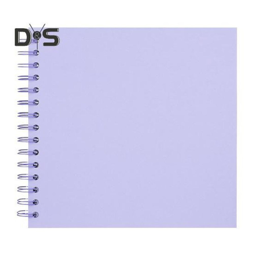 (light purple) 7-inch Scrapbook Photo Album 40 Pages Twin-wire Binding Diy Hard Cover Spiral Wedding Travel Baby Shower Children Family Anniversary Picture