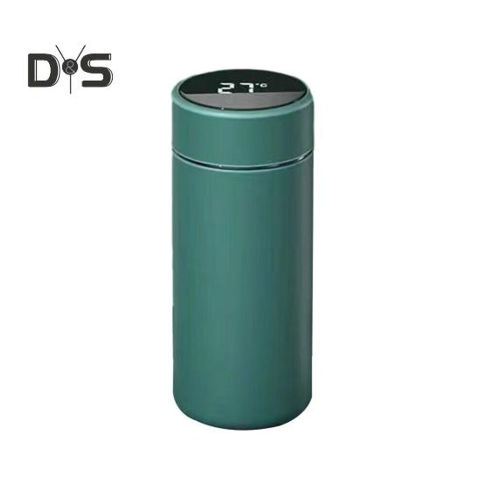 (green, 350ml) Stainless Steel Vacuum Cup With Lcd Touch Screen 350ml Intelligent Temperature Insulated Hot Coffee Travel Mug Tea Strainer Water Bottle For Office