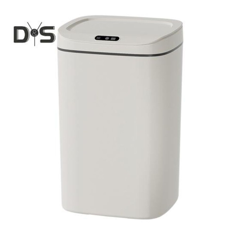 (as the picture, L Battery) 12/14/16L Smart Trash Can with Lid Automatic Sensor Battery Operated Living Room Kitchen Bathroom Household Waste Rubbish Garbage Storage Bin