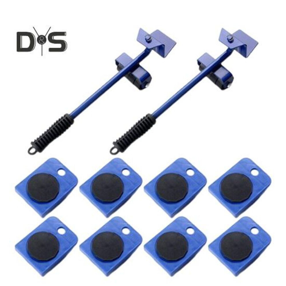 (blue) 1 Set Furniture Mover With 8 Wheels Heavy Duty Furniture Lifter Strong Load Bearing Appliance Roller Furniture Moving Dolly Slider Tools