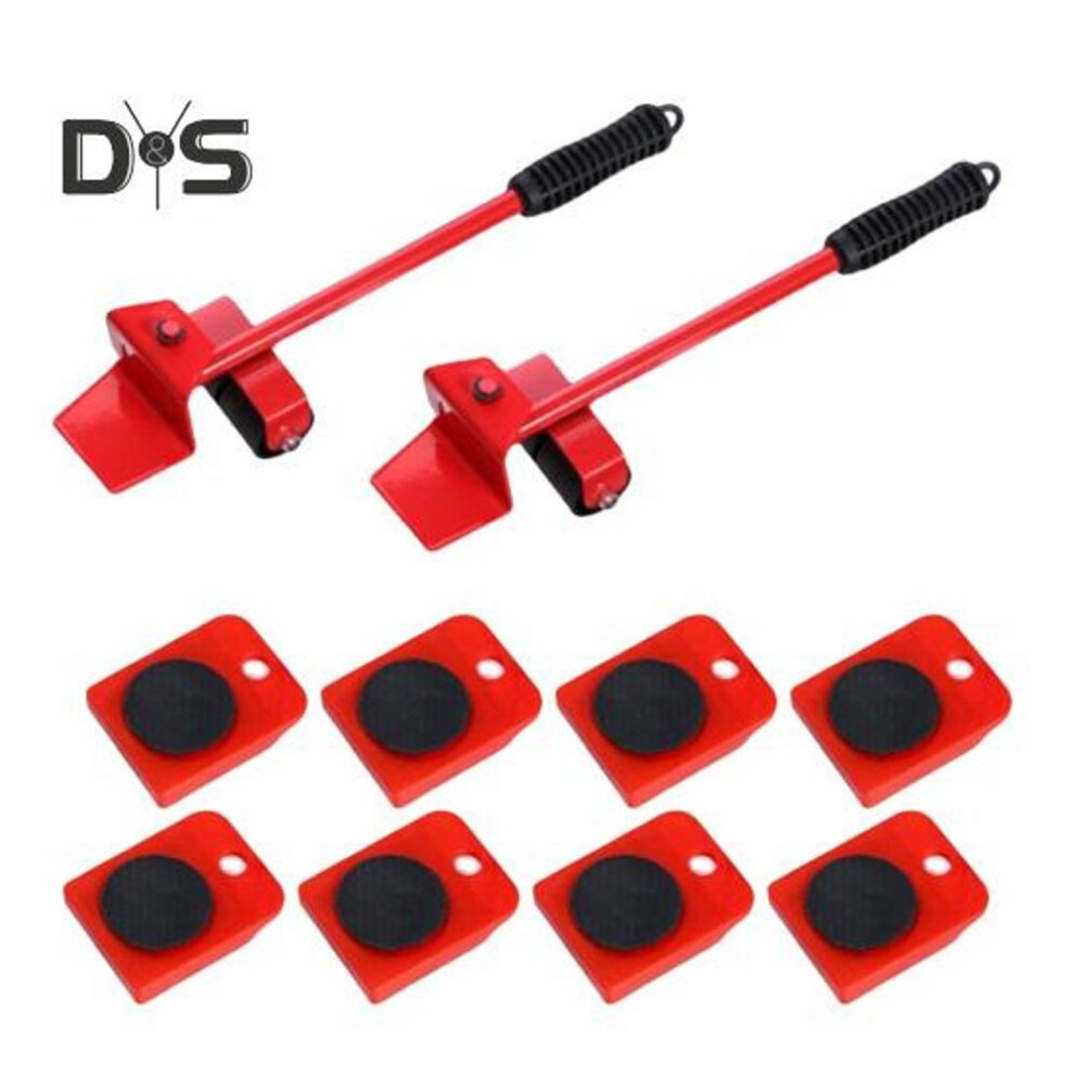 (red) 1 Set Furniture Mover With 8 Wheels Heavy Duty Furniture Lifter Strong Load Bearing Appliance Roller Furniture Moving Dolly Slider Tools