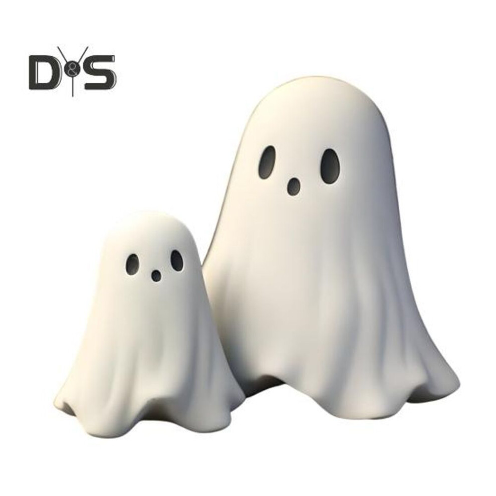 (as the picture, D) 1/2/5Pcs Halloween Ghost Figurine Spooky Love Heart Middle Finger Little Ghost Resin Statue Sculpture Home Office Desktop Decorati