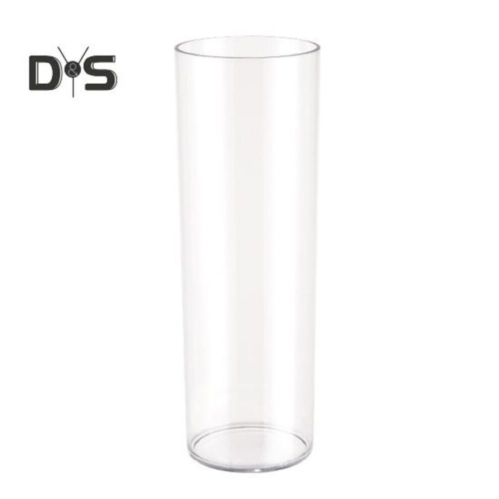 (as the picture, 40cm) Clear Cylinder Flower Vase Wedding Party Dining Table Centerpiece Hydroponic Flower Holder Transparent Plants Container Decoration