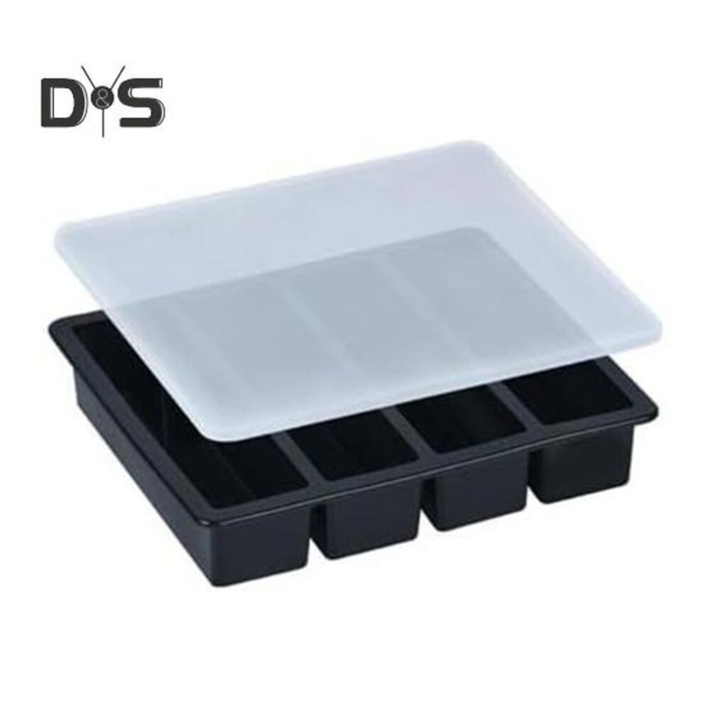 (black, A) Silicone Ice Stick Tray 4 Cavities Food Grade Easy Release BPA Free Summer Refrigerator Long Ice Strip Butter Maker Press Mold Kitchen Supplies