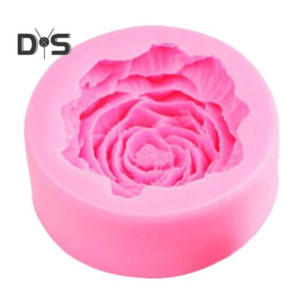 (pink, S) Silicone Flower Mold Chocolate Cake Ice Cubes Food Grade Reusable Non-Stick Floral Pastry Mold Kitchen Baking Gadgets