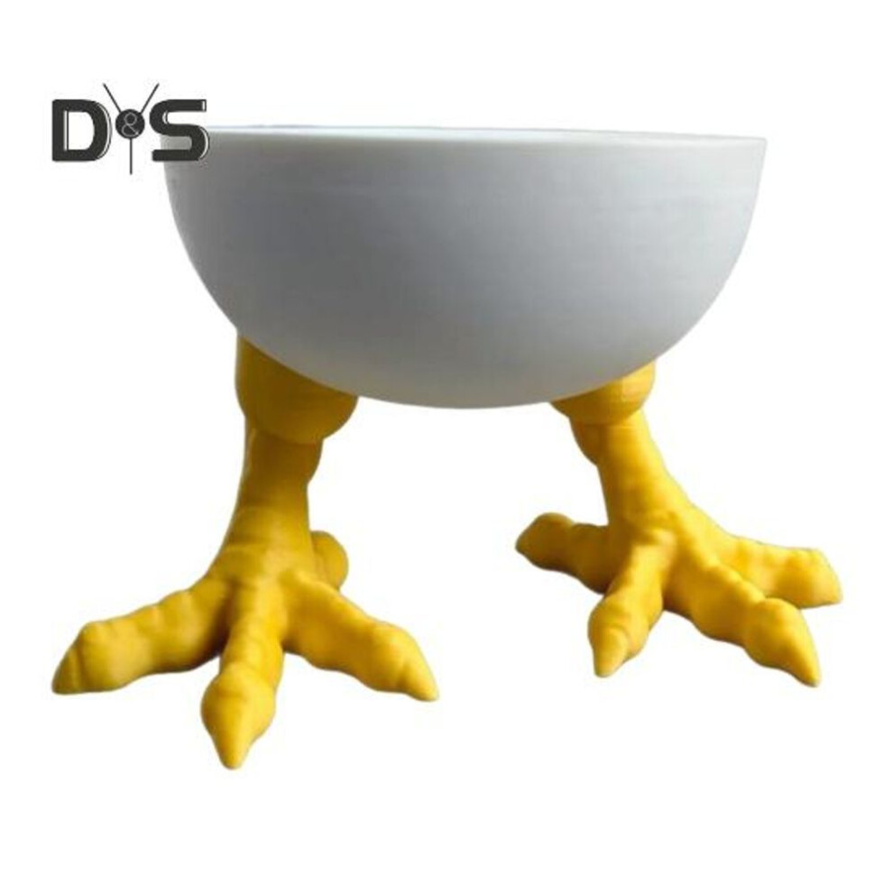 Chicken Claw Porcelains Holder 3D Printed White Chick Feet Figurine Statue Sculpture Home Office Bookshelf Desktop Decoration Ornament