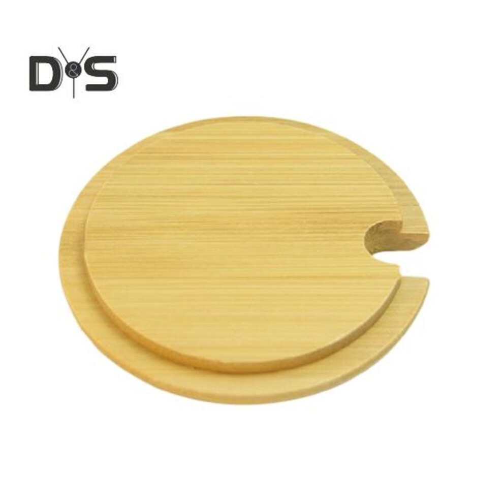 (as the picture, G) Bamboo Cup Lid With Spoon Holes Wooden Cup Cover For Containers Jars Bowls Reusable Food-grade Airtight Wooden Lid Party Drink Accessories
