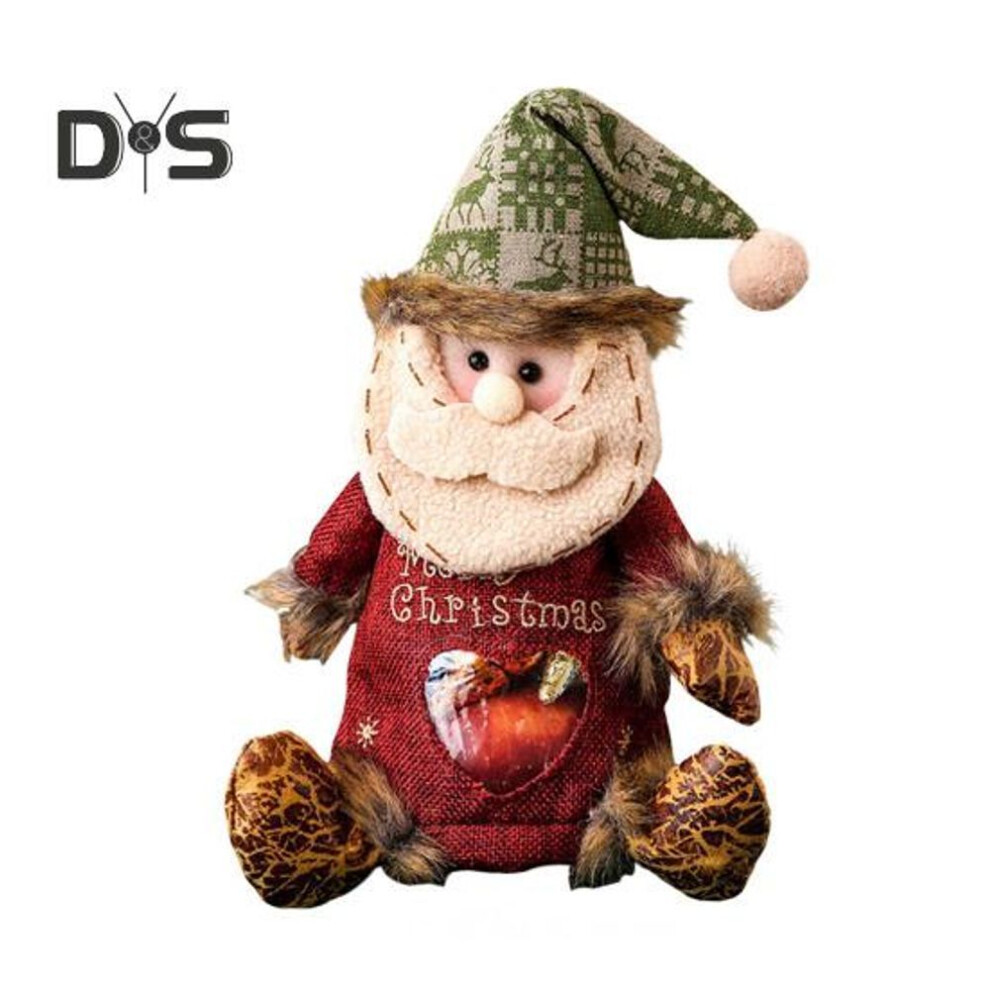 (as the picture, Santa Claus) Christmas Gift Bags Zipperred Santa Snowman Elk Candy Bags Small Christmas Snack Holder Holiday Party Favors Gift Wrapping Supplies