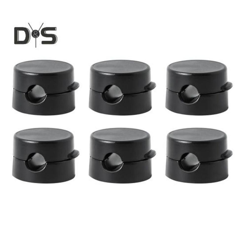 (black, Round) 6Pcs Magnetic Cable Organizer Clip Adhesive Home Office Desk Phone Charging Data Cord Organizer Holder Keeper Power Supply Wire Management Clamp