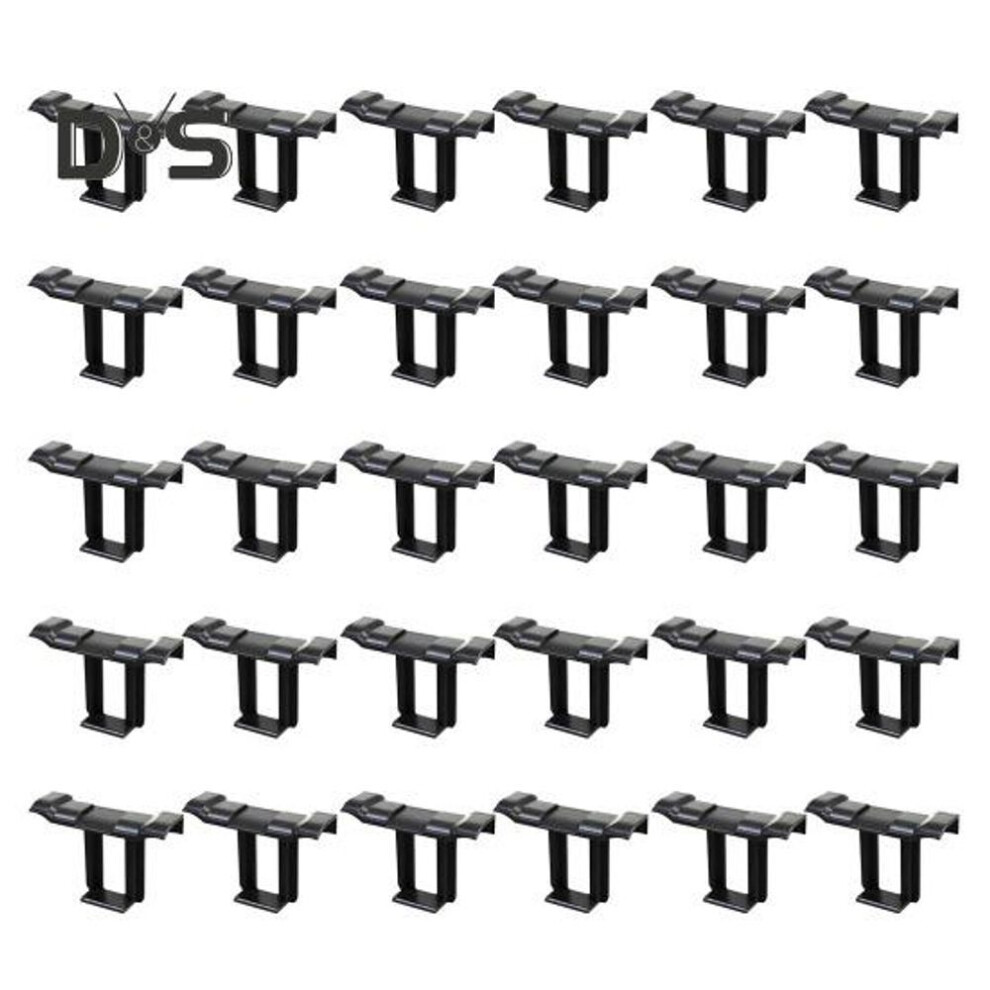 (as the picture, 30mm) 30Pcs 20/35/40/45MM Solar Panel Drain Clip Heavy Duty PV Module Cleaning Clip Photovoltaic Panel Water Guide Drainage Mud Clamp