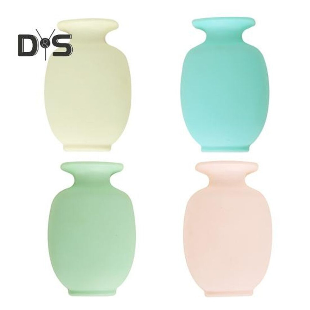 4Pcs Wall Mount Plastic Vase with Hook Home Office Indoor Cabinet Window Glass Door Wall Hanging Hydroponic Plants Flower Vase Decoration