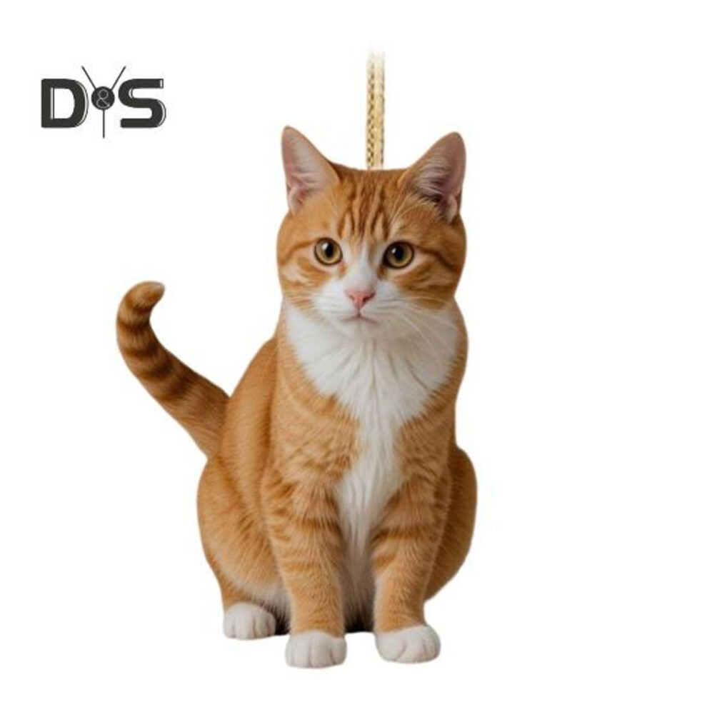 (as the picture, E) Dog Christmas Ornament 2d Acrylic Puppy Hanging Ornament Xmas Tree Car Interior Rearview Mirror Decoration Gift For Dog Lover