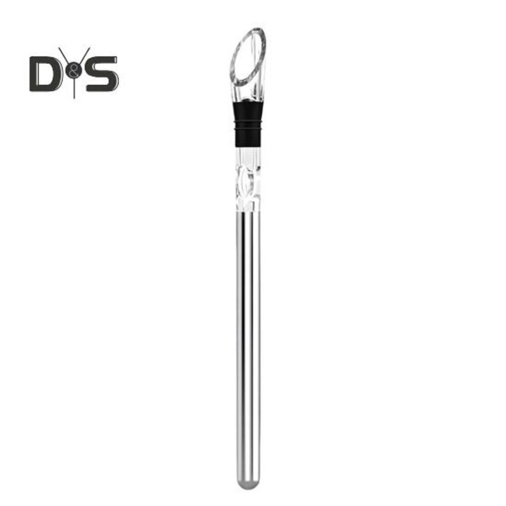 (as the picture, A) Wine Cooling Stick Wine Chiller with Aerator Spout Stainless Steel Iceless Wine Bottle Cooler Stick for Enhanced Aroma Flavor