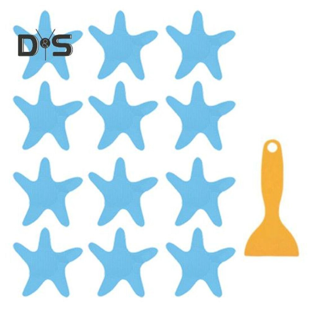 (blue) 1 Set Non-slip Stickers Star Shaped Cartoon Tape Adhesive Appliques Anti-slip Tapes Bathtub Decals Shower Treads Safety Stickers Swimming Pool Decals