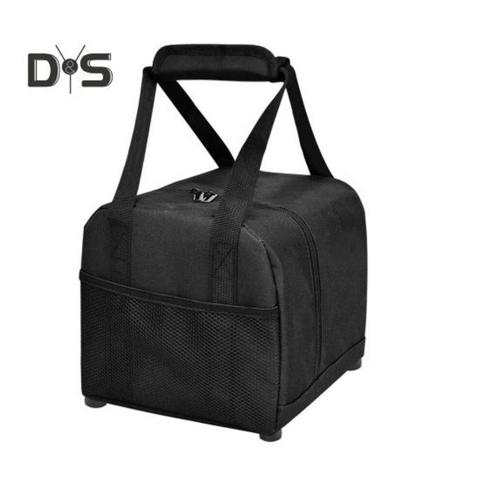 (black) Bowling Ball Bag Portable Single Ball Tote Bag With Padded Ball Holder And Mesh Pocket Small Bowling Ball Case For Men Gifts