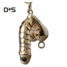 (golden) Funny Erectable Pendant Necklace Male Organ Modeling Necklace Man Dick Stand Upright Pendant Jewelry for Men Women