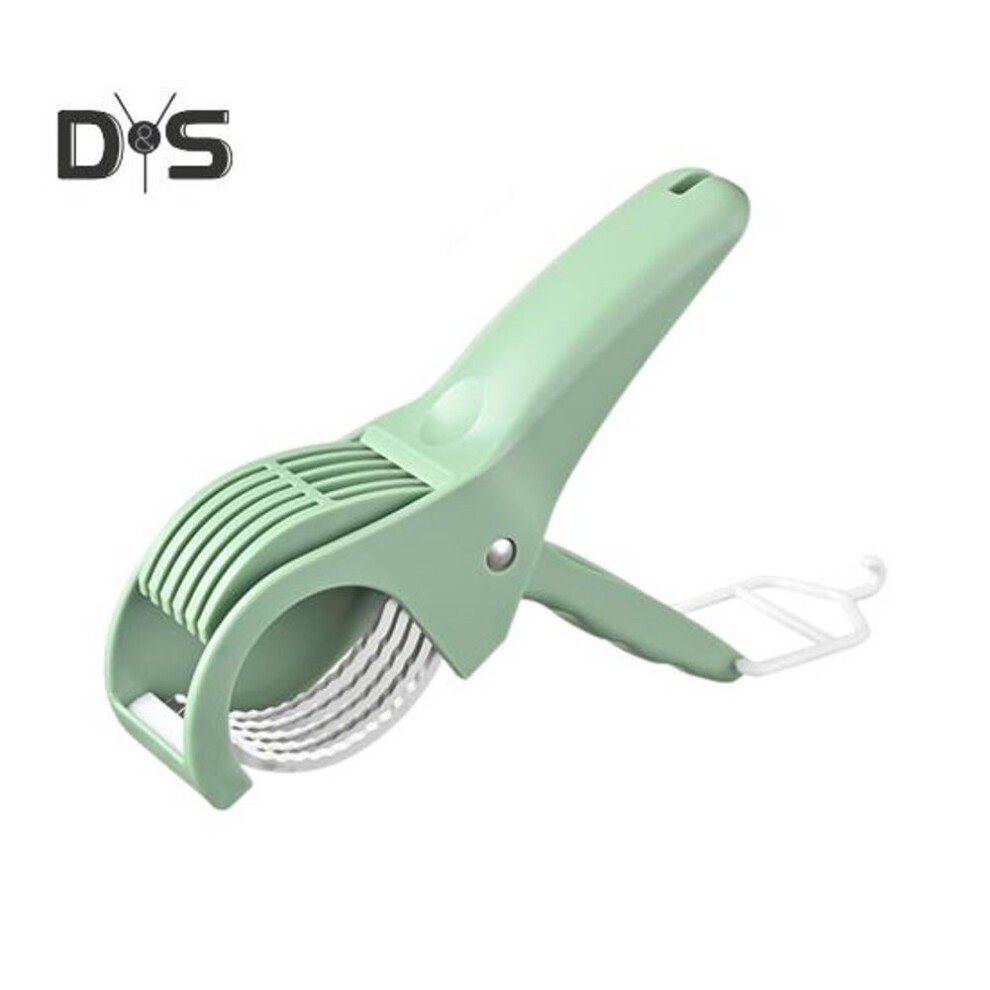 (green) Manual Fruit Slicer Vegetable Chopper Portable Salad Maker with Peeler Multifunctional Kitchen Slicer for Radish Carrot Cucumber