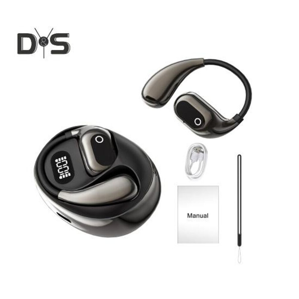 (black) Translator Language Translation Earphone Ergonomic Design 360-Degree Surround Sound Wireless Bluetooth-compatible Translation Headphone