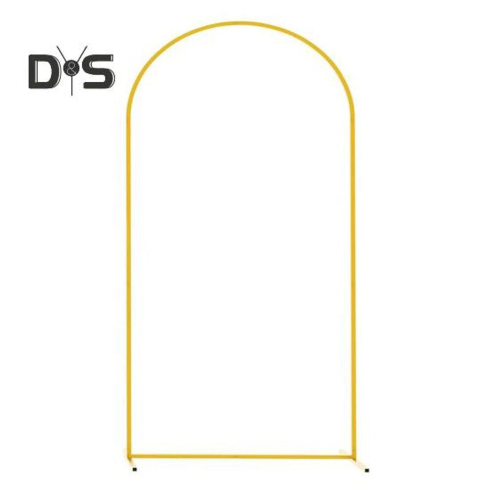 (as the picture, S) Metal Arch Backdrop Stand 4ft/5ft/6ft/6.6ft Gold Wedding Arch Stand Frame Flower Balloon Photography Arched Frame For Ceremony Birthday Party Baby