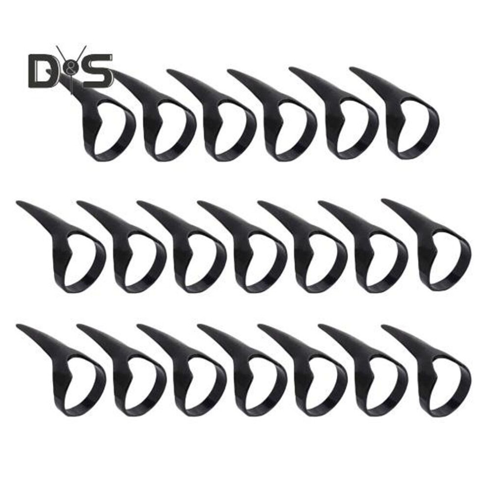 (black) 20pcs Finger Claws Rings Retro Metal Punk Rock Full Nail Art Set Gothic Talon Fingertip Claw For Cat Wolf Cosplay Halloween Costume Accessories