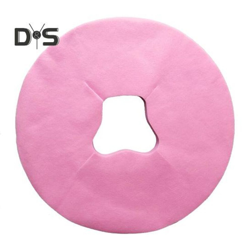 (pink) 100pcs Disposable Face Cradle Covers Massage Face Rest Covers Breathable Bed Hole Pad For Salons Headrest Spas Clinics Massage Tables Chairs
