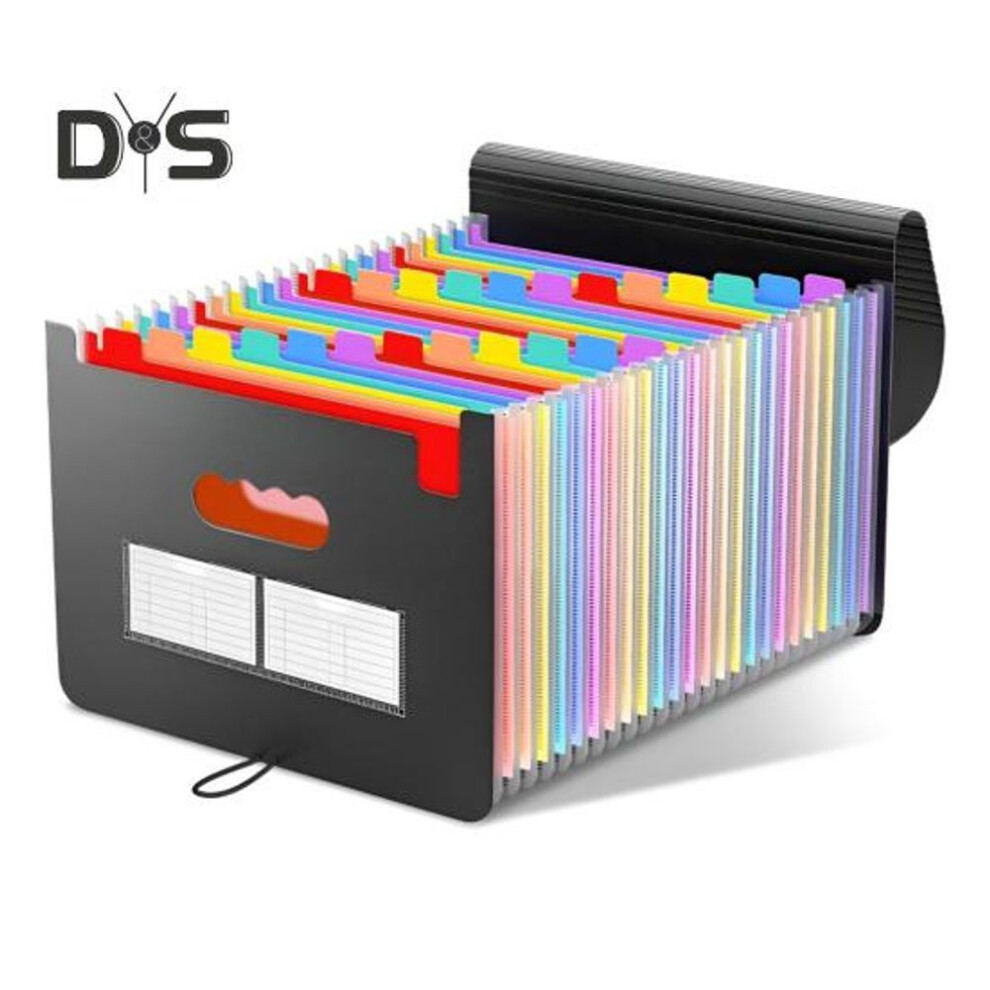 (as the picture, C) Accordion File Organizer 12/24/36 Pockets Expanding File Folder A4 Letter Size Paper Document Receipt Organizer For Classroom Home Office