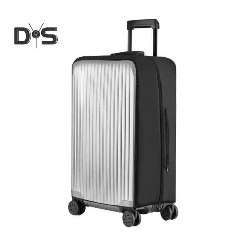 (black, 28Inch) Protective Case Smooth Zipper Closure Thickened Elastic Fabric Waterproof 20/24/28/30 Trunk Cover Inch Impact Resistant Luggage Wrap Protector