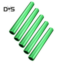 (green) 5 Pcs Aluminum Track Field Relay Batons Field Race Batons Running Race Team Equipment for Students Athletes Office Outdoor Sports Practice