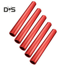 (red) 5 Pcs Aluminum Track Field Relay Batons Field Race Batons Running Race Team Equipment for Students Athletes Office Outdoor Sports Practice