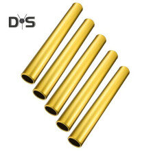 (golden) 5 Pcs Aluminum Track Field Relay Batons Field Race Batons Running Race Team Equipment for Students Athletes Office Outdoor Sports Practice