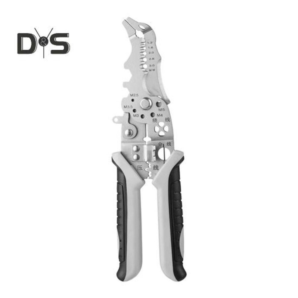(as the picture, A) Multi-function Wire Stripper Heavy Duty Alloy Wire Stripping Pliers Crimper Cutter Ergonomic Handle Portable Electricians Cable Cutting Pliers
