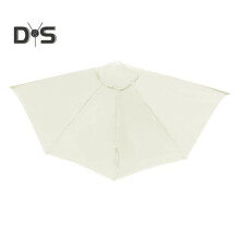 (beige) 270CM Half Umbrella Replacement Canopy UV Protection Outdoor Garden Patio Backyard Parasol Market Table Top Umbrella Replacement Fabric Cloth Cover