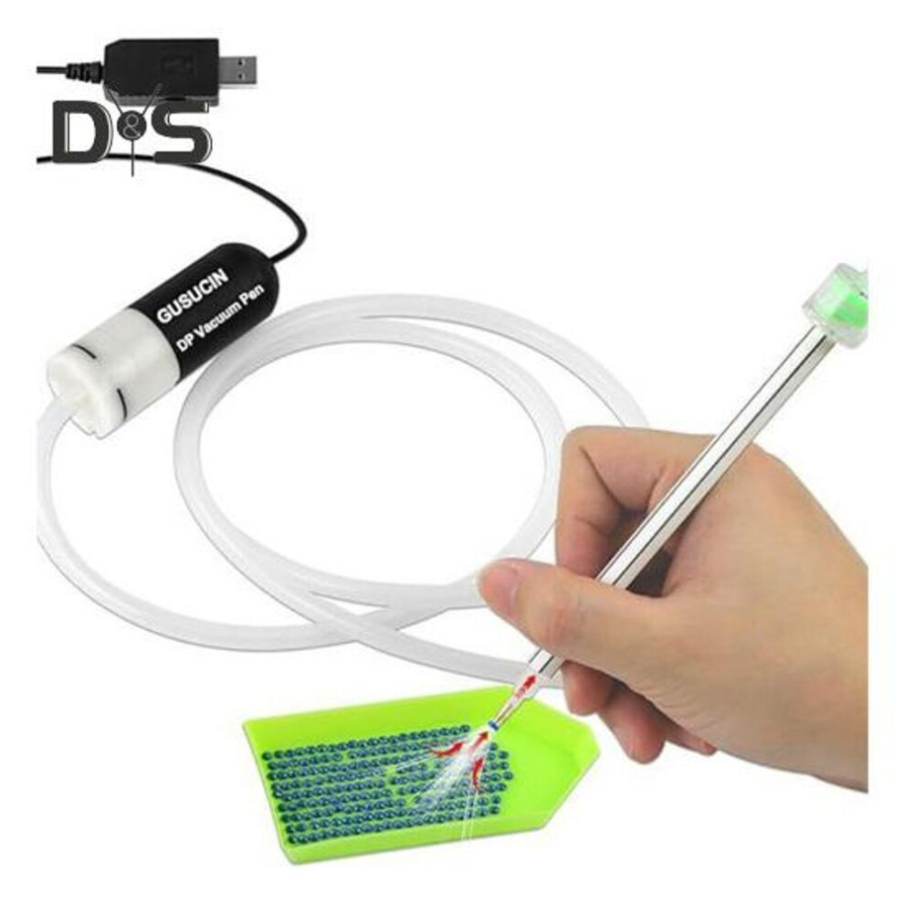 (black) Diamond Art Vacuum Pen Usb-powered Diamond Art Pen Wax-free Rhinestone Picker Pen With Vacuum Suction For Diamond Art Craft Projects