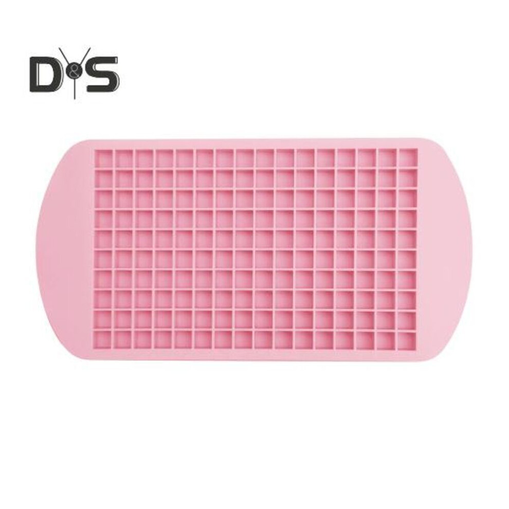 (pink) Silicone Mini Ice Cube Tray 160 Small Cubes Visual Sensory Ice Cubes Quick Freezing Easy Deicing Perfect Diy Tool