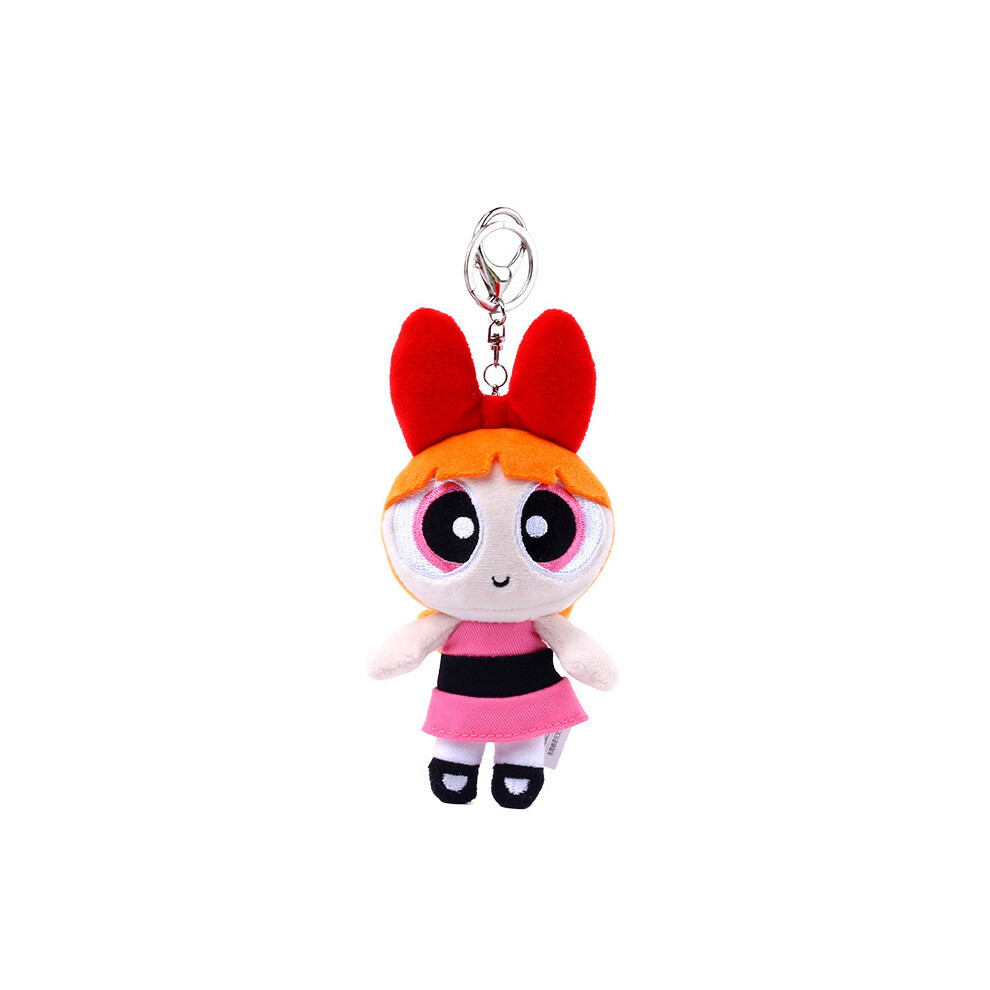 (Red) Powerpuff The Girls Season Plush Keychain Velvet Collectors Gift Children Doll Red