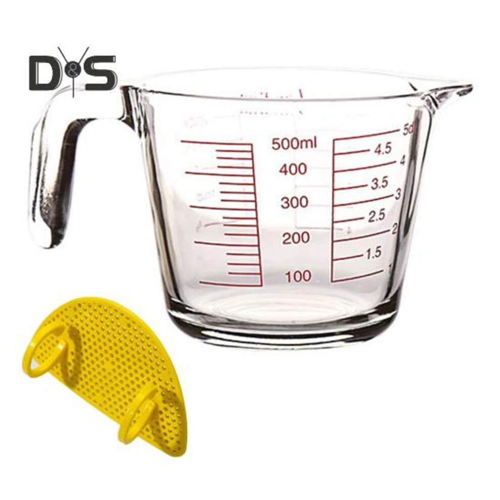 (as the picture, A) Glass Measuring Cup With Handle & V-shaped Spout Shot Glass Espresso Jugs Transparent Scale Ounce Measure Jugs Mixing Mug For Bar Party Wine Milk