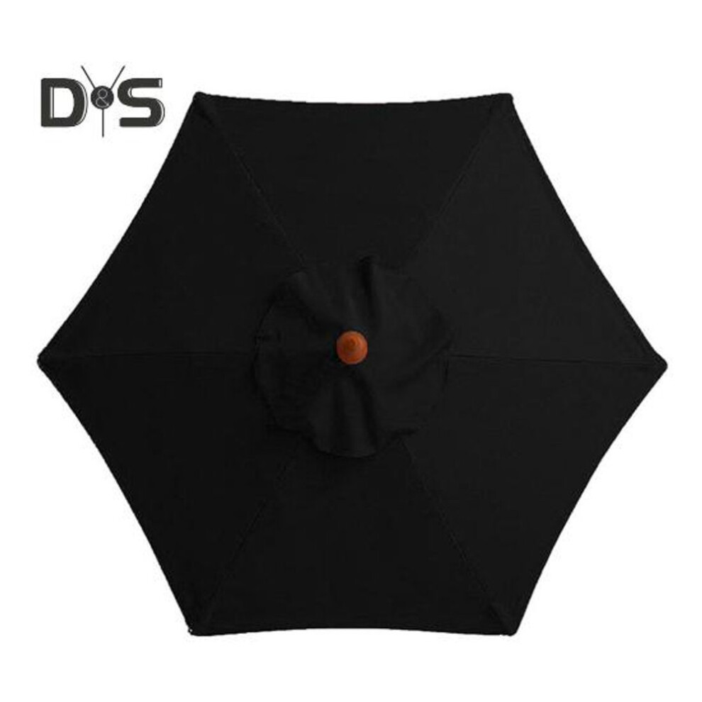 (black, 3M) 200/300cm Umbrella Replacement Canopy Waterproof Outdoor Garden Patio Backyard Market Umbrella Top Replacement Fabric Sunshade Cloth Parasol Cover