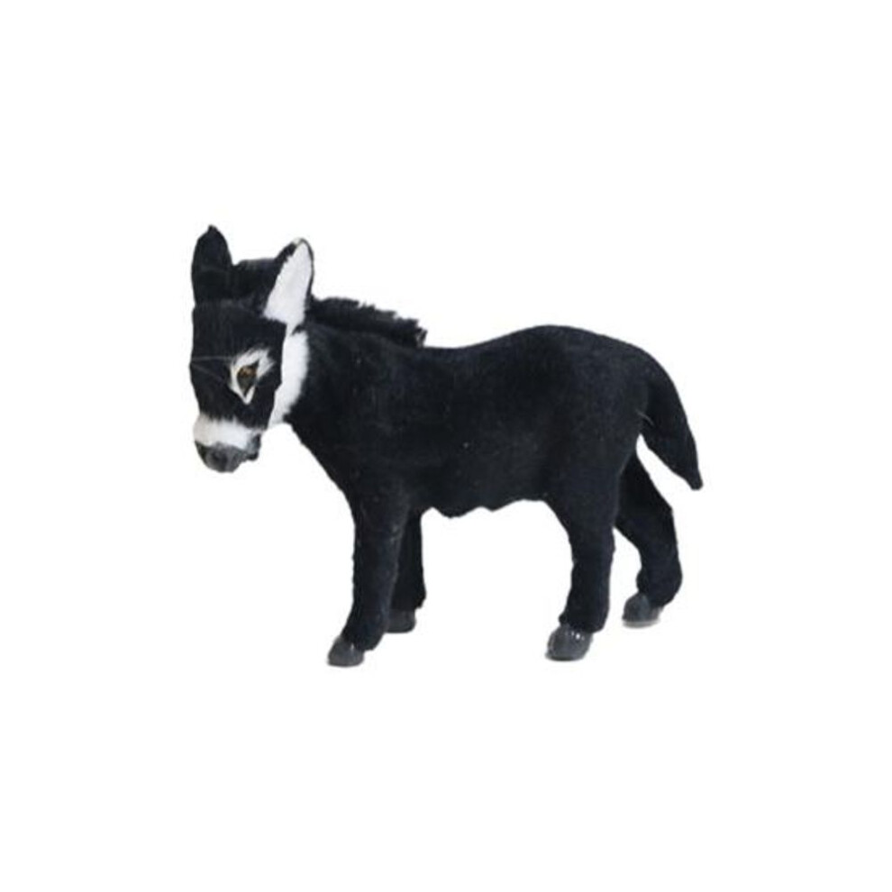 (black) Handicraft Animal Model Figurine Lovely Simulation Donkey Toy