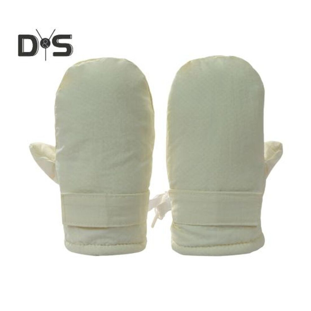 (beige, L) 1 Pair Children Winter Mittens for 1-8Y Kids Thick Plush-lined Windproof Heat Retention Cold Weather Outdoor Gloves Adjustable Strap Double-Layer