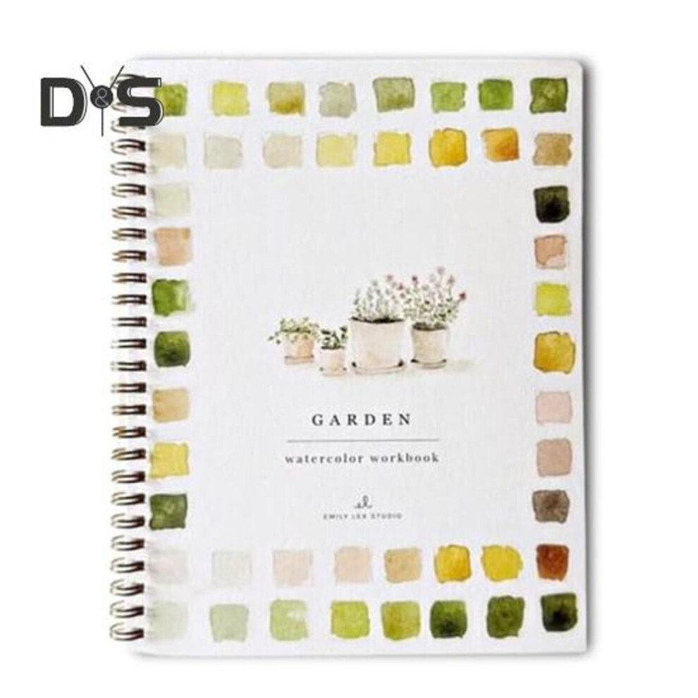 (as the picture, D) Watercolor Workbook For Beginners 12 Colors Watercolor Paint Set Garden Christmas Autumn Winter Watercolor Book For Kids Adults Teens