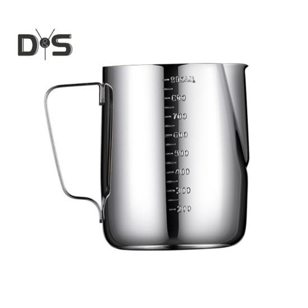 (as the picture, L) 140ml/350ml/550ml/900ml Milk Frothing Pitcher Stainless Steel Espresso Steaming Pitcher Jug Milk Frother Cup For Cappuccino Latte Art